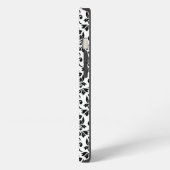 Feuille Damask Black Pattern (Benutzerdefiniert) iPhone Hülle (Linke Seite)