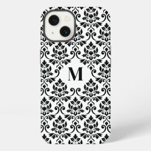 Feuille Damask Black Pattern (Benutzerdefiniert) iPhone 13 Hülle