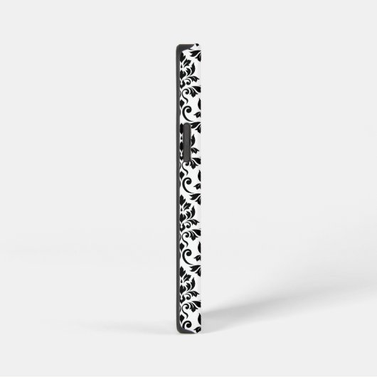Feuille Damask Black Pattern (Benutzerdefiniert) iPhone Hülle (Rechte Seite)
