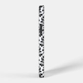 Feuille Damask Black Pattern (Benutzerdefiniert) iPhone Hülle (Rechte Seite)