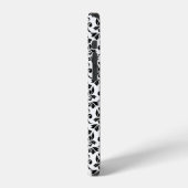 Feuille Damask Black Pattern (Benutzerdefiniert) iPhone Hülle (Linke Seite)