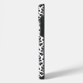 Feuille Damask Black Pattern (Benutzerdefiniert) iPhone Hülle (Linke Seite)