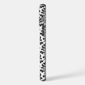 Feuille Damask Black Pattern (Benutzerdefiniert) iPhone Hülle (Linke Seite)