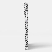 Feuille Damask Black Pattern (Benutzerdefiniert) iPhone Hülle (Linke Seite)