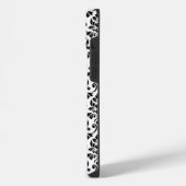 Feuille Damask Black Pattern (Benutzerdefiniert) iPhone Hülle (Linke Seite)