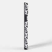 Feuille Damask Black Pattern (Benutzerdefiniert) iPhone Hülle (Rechte Seite)