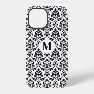 Feuille Damask Black Pattern (Benutzerdefiniert) iPhone 12 Pro Hülle