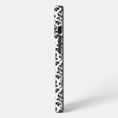 Feuille Damask Black Pattern (Benutzerdefiniert) iPhone Hülle (Linke Seite)