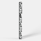 Feuille Damask Black Pattern (Benutzerdefiniert) iPhone Hülle (Rechte Seite)