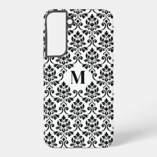 Feuille Damask Black Pattern (Benutzerdefiniert) Samsung Galaxy Hülle