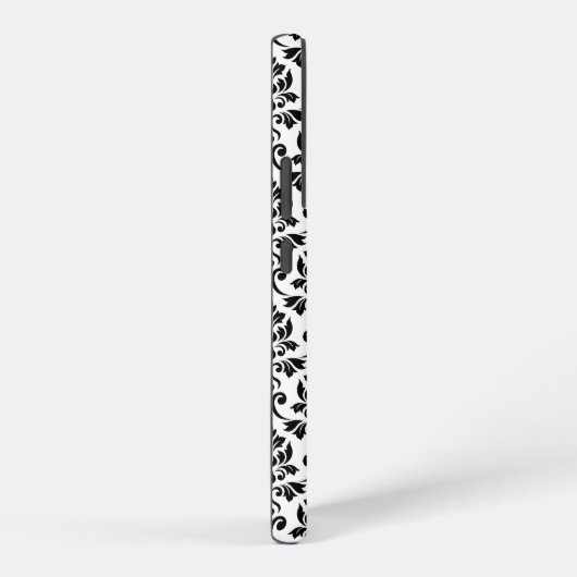 Feuille Damask Black Pattern (Benutzerdefiniert) Samsung Galaxy Hülle (Rechte Seite)