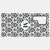 Feuille Damask Black Pattern (Benutzerdefiniert) Samsung Galaxy Hülle (Rückseite (Horizontal))