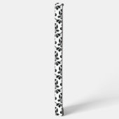 Feuille Damask Black Pattern (Benutzerdefiniert) Samsung Galaxy Hülle (Linke Seite)