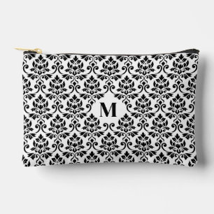 Feuille Damask Black Pattern (Benutzerdefiniert) Zubehörtasche