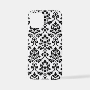 Feuille Damask Lg Muster Black auf Weiß iPhone 12 Mini Hülle