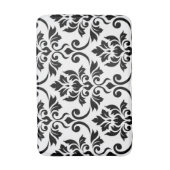 Feuille Damask Lg Pattern Black Badematte (Vorderseite Vertikal)