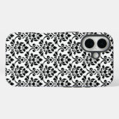 Feuille Damask Muster Black auf Weiß Case-Mate iPhone Hülle (Rückseite (Horizontal))