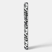 Feuille Damask Muster Black auf Weiß Case-Mate iPhone Hülle (Rückseite / Links)