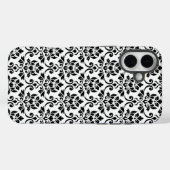 Feuille Damask Muster Black auf Weiß Case-Mate iPhone Hülle (Rückseite (Horizontal))
