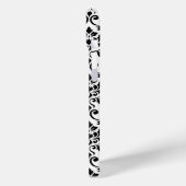 Feuille Damask Muster Black auf Weiß Case-Mate iPhone Hülle (Rückseite / Links)