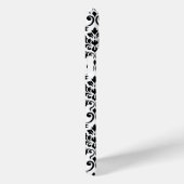 Feuille Damask Muster Black auf Weiß Case-Mate iPhone Hülle (Rückseite / Rechts)