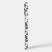 Feuille Damask Muster Black auf Weiß Case-Mate iPhone Hülle (Rückseite / Links)