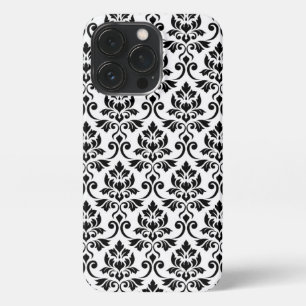 Feuille Damask Muster Black auf Weiß iPhone 13 Pro Hülle