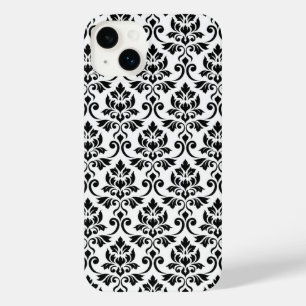 Feuille Damask Muster Black auf Weiß iPhone 14 Plus Hülle