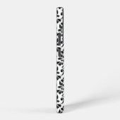 Feuille Damask Muster Black auf Weiß Samsung Galaxy Hülle (Rechte Seite)