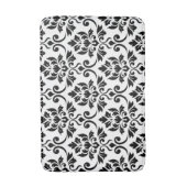 Feuille Damask Pattern Black Badematte (Vorderseite Vertikal)
