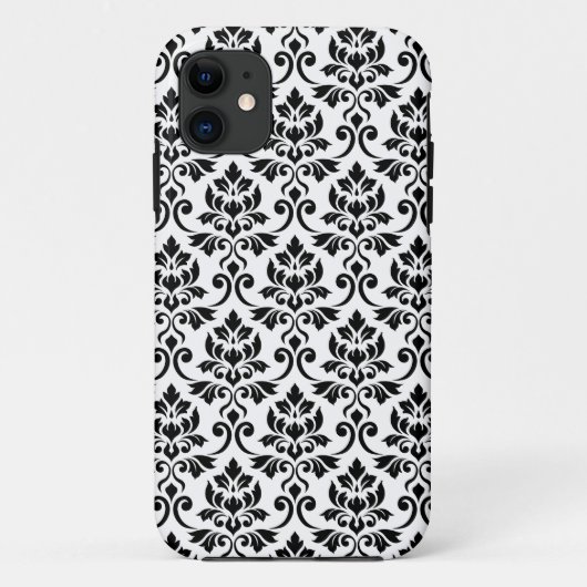 Feuille Damask Pattern Black Case-Mate iPhone Hülle (Rückseite)