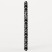 Feuille Damask Pattern Grau auf schwarz Case-Mate iPhone Hülle (Hinten/Rechts)