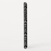 Feuille Damask Pattern Grau auf schwarz Case-Mate iPhone Hülle (Hinten/Links)