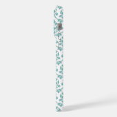 Feuille Damask Teal Muster (benutzerdefiniert) iPhone Hülle (Linke Seite)