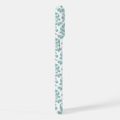Feuille Damask Teal Muster (benutzerdefiniert) iPhone Hülle (Rechte Seite)