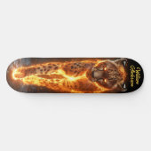 Feurig glühender Gepard Skateboard (Horizontal)