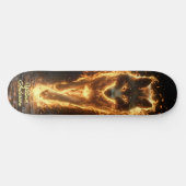 Feurig Glühender Wolf Skateboard (Horizontal)