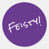 Feurig! Runder Aufkleber (Vorderseite)
