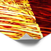 Feurige abstrakte Textur Diagonale Poster (Ecke)