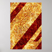 Feurige abstrakte Textur Diagonale Poster (Vorne)