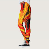 Feurige abstrakte Wirbel der Emotion Leggings (Links)