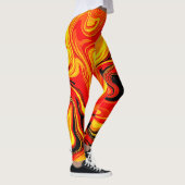 Feurige abstrakte Wirbel der Emotion Leggings (Rechts)