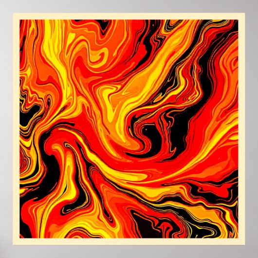 Feurige abstrakte Wirbel der Emotion Poster (Vorne)
