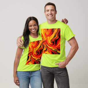 Feurige abstrakte Wirbel der Emotion T-Shirt