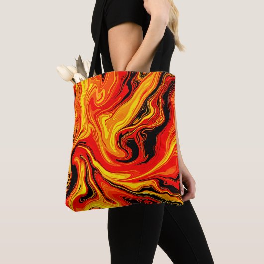 Feurige abstrakte Wirbel der Emotion Tasche (Von Nahem)