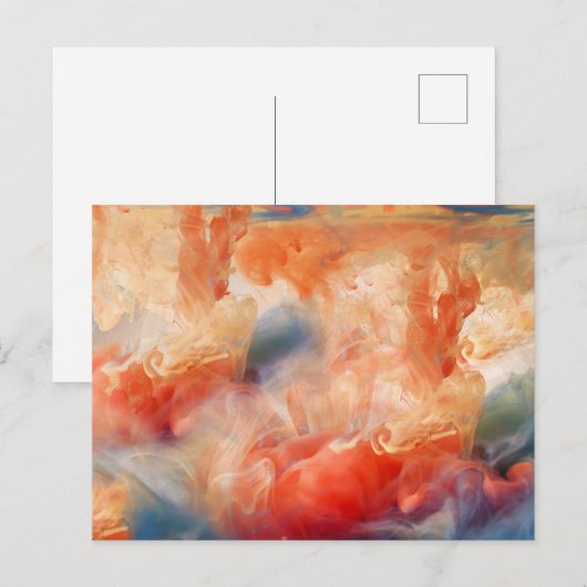 Feurige Adern aus flüssigem Marmor Postkarte (Vorne/Hinten)