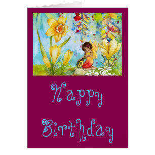 Feurige Aquarellgeburtstag, knechtkalt