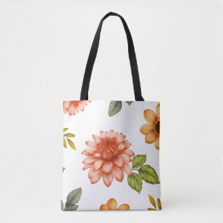 Feurige Dahlienblüte Tasche