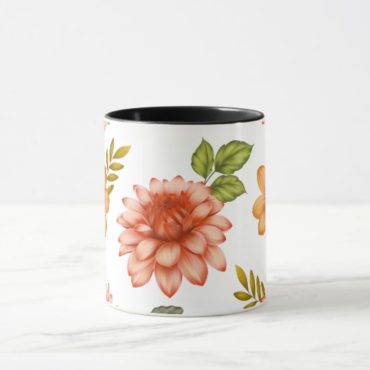Feurige Dahlienblüte Tasse (Zentrum)