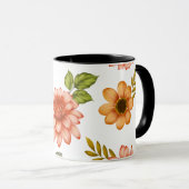 Feurige Dahlienblüte Tasse (VorderseiteRechts)